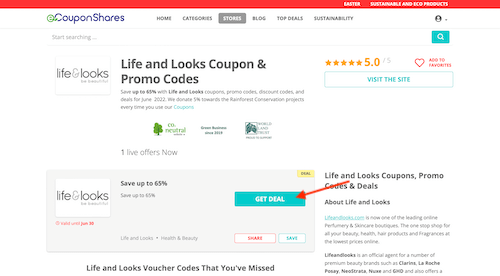 Life and Looks discount code