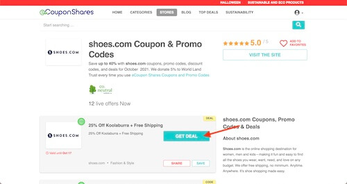 shoes.com coupon